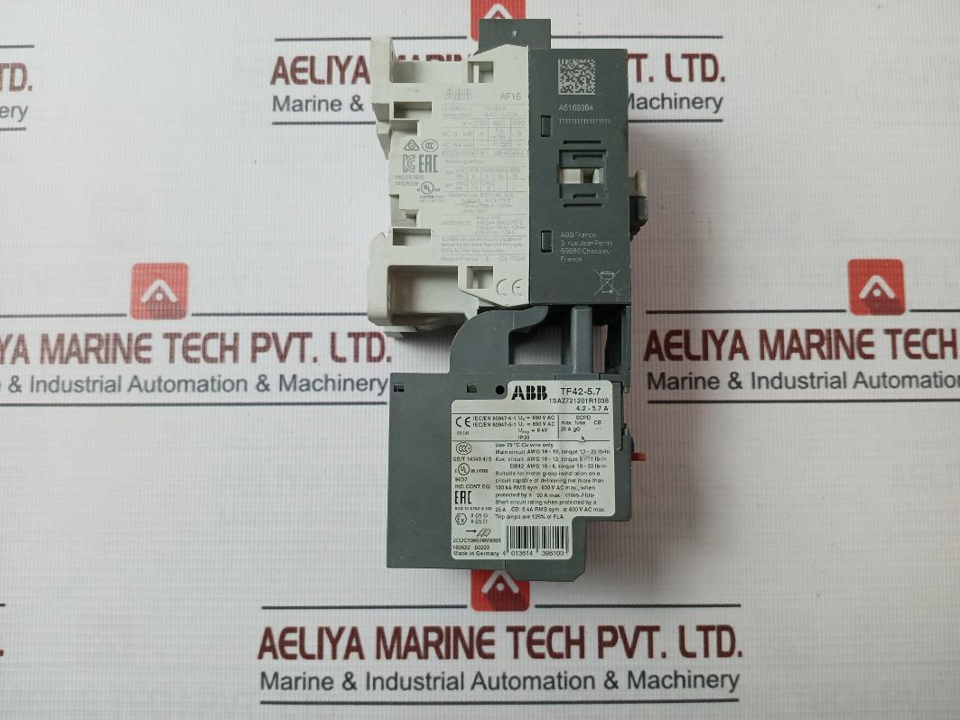 Abb Af16-30-10-11 Af Contactor With Thermal Overload Relay Te42-5.37 690Vac Ip20