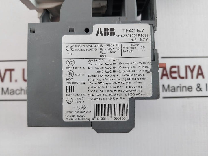 Abb Af16-30-10-11 Contactor 24-60V 50/60Hz 20-60Vdc 690V~ 35A 6Kv 600Vac 30A Ip20