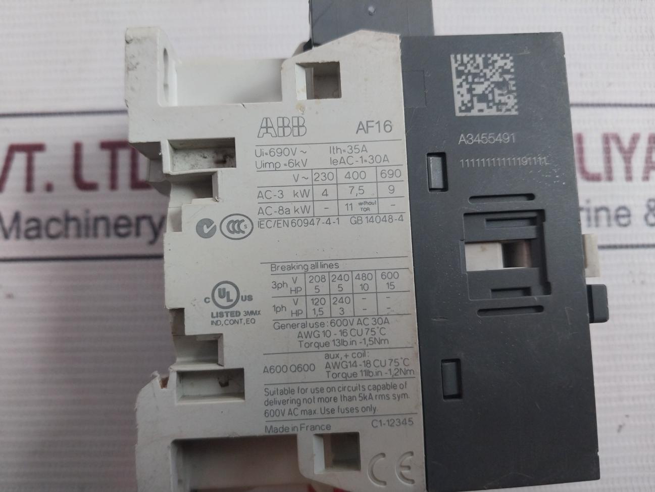 Abb Af16-30-10-13 Contactor 50/60Hz-dc 75?C