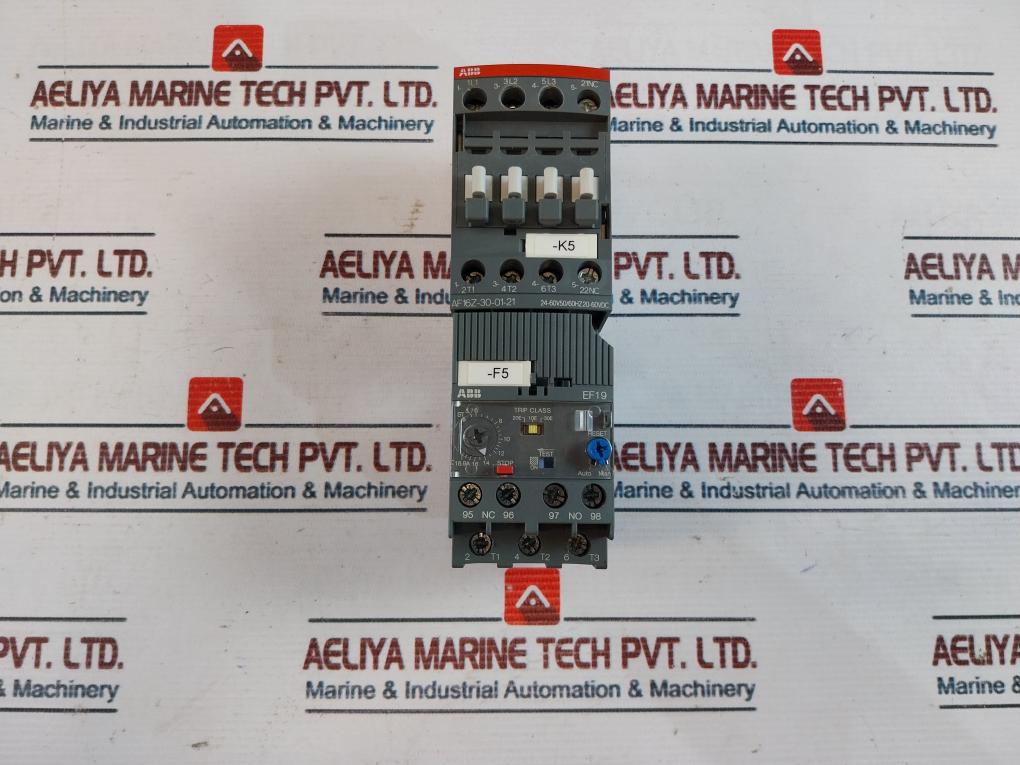 Abb Af16Z-30-01-21 Contactor W/ Ef19-18.9 Overload Relay 50/60Hz