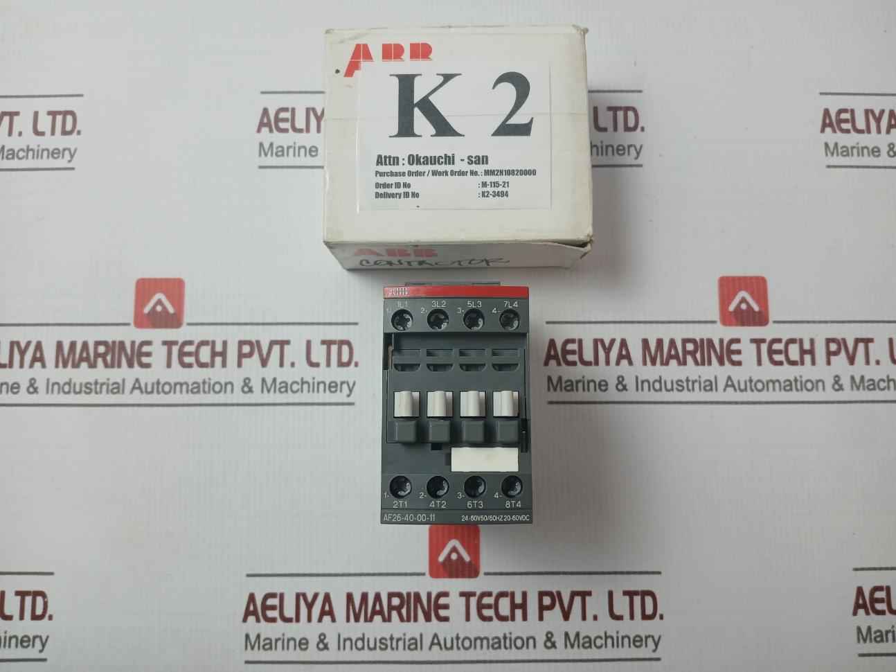 Abb Af26-40-00-11 Contactor 24–60 Vac 55A 50/60Hz Awg 6–16 1.5Kv