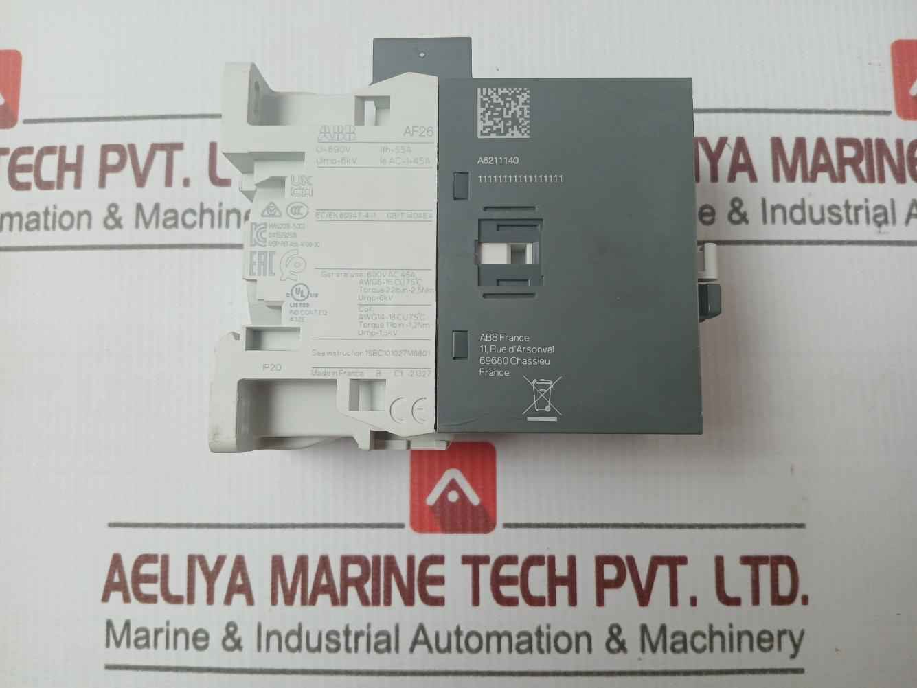 Abb Af26-40-00-11 Contactor 24–60 Vac 55A 50/60Hz Awg 6–16 1.5Kv