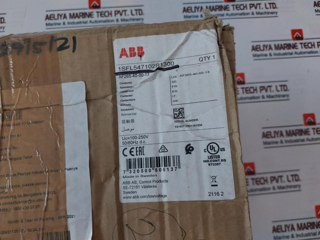 Abb Af265-40-00-13 Contactor 1Sfb101066M0201