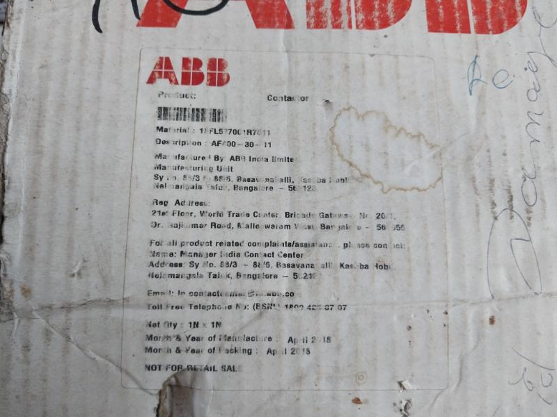 Abb Af400-30-11 Dc Contactor 600A 1000V~