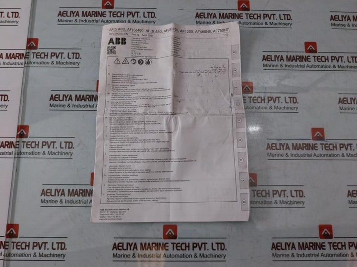 Abb Af460-30-11 Contactor 700A 1000V Ip20