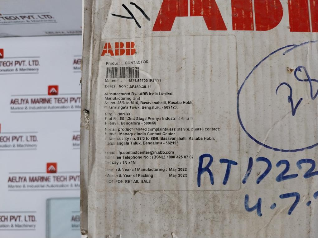 Abb Af460-30-11 Contactor 700A 1000V Ip20