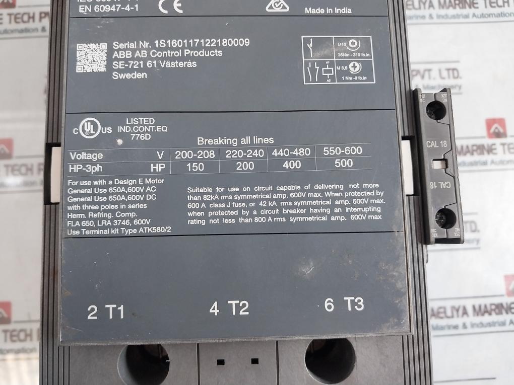 Abb Af460-30-11 Contactor Ip20 50/60Hz
