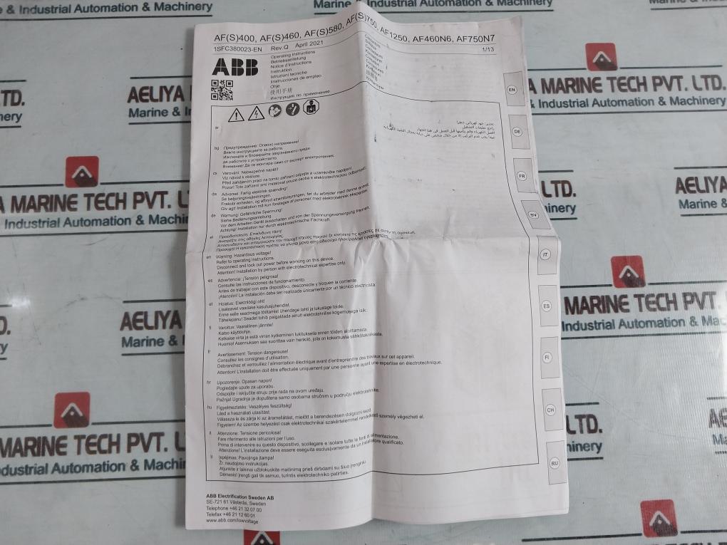 Abb Af460-30-11 Contactor Ip20 50/60Hz