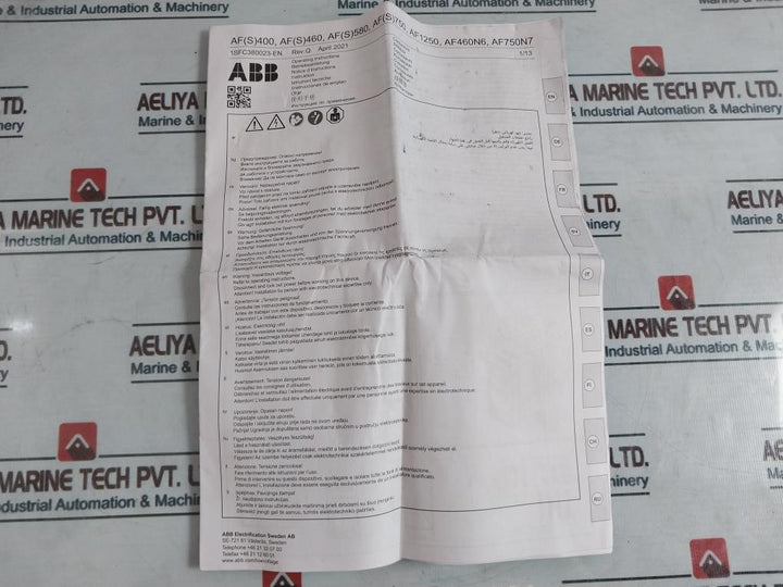 Abb Af460-30-11 Contactor Ip20 50/60Hz