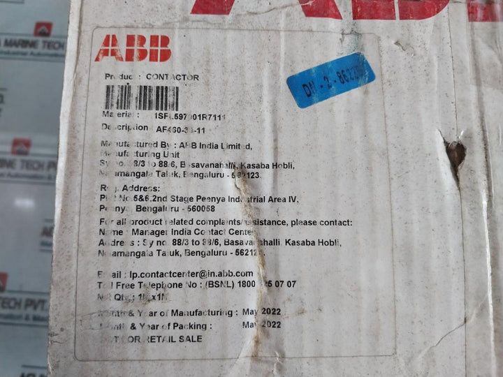 Abb Af460-30-11 Contactor Ip20 50/60Hz