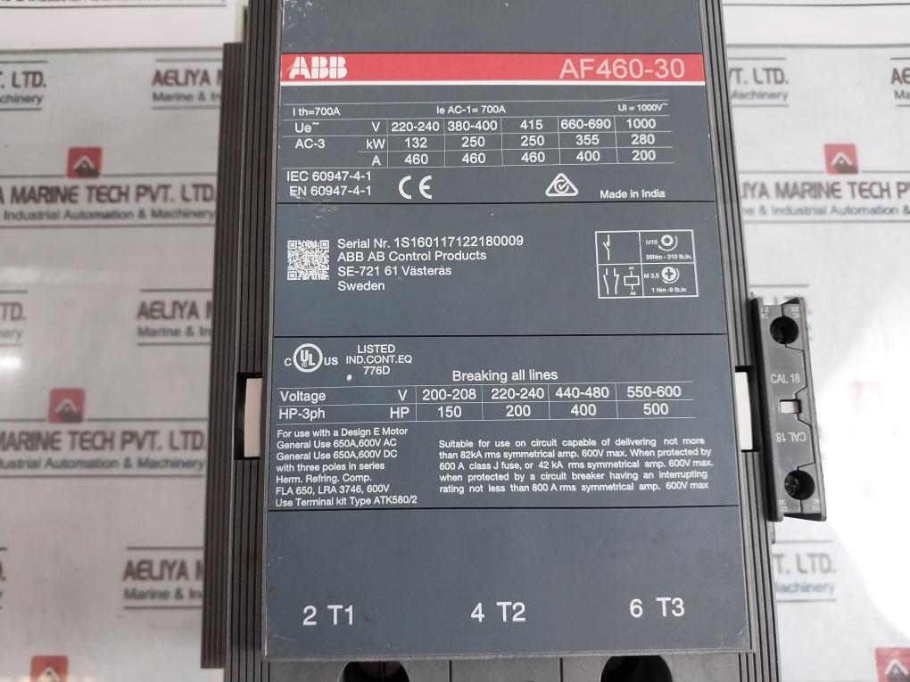 ABB AF460-30-11 Contactor IP20 50/60Hz