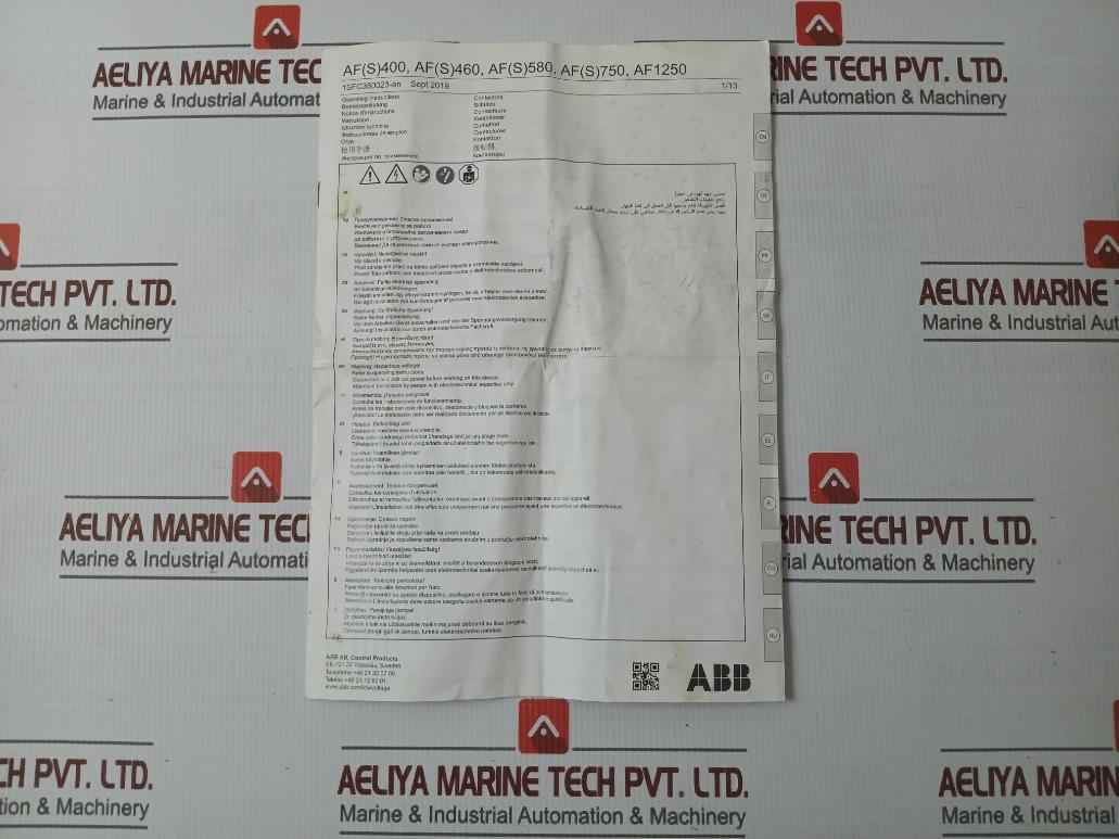 Abb Af580-30 Auxiliary Contactor 1Sfl617001R7011 1000V Ac 16A 2643 689-d Rev H
