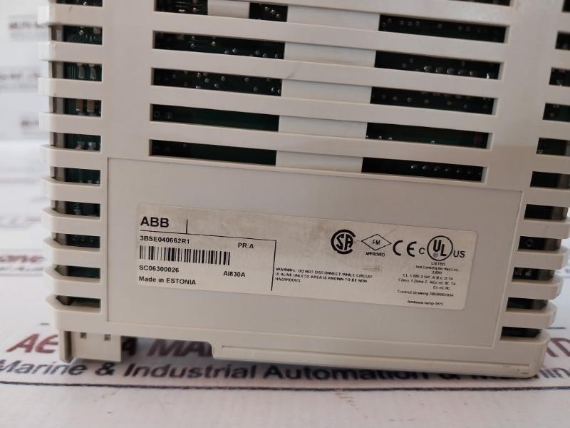 Abb Ai830A 3Bse040662R1 Analog Input Module W/ Termination Unit 3Bse013230R1