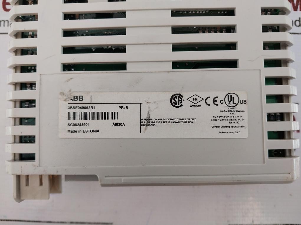 Abb Ai830a 3bse040662r1 Rtd Analog Input Module W/ Termination Unit 3bse013234r1