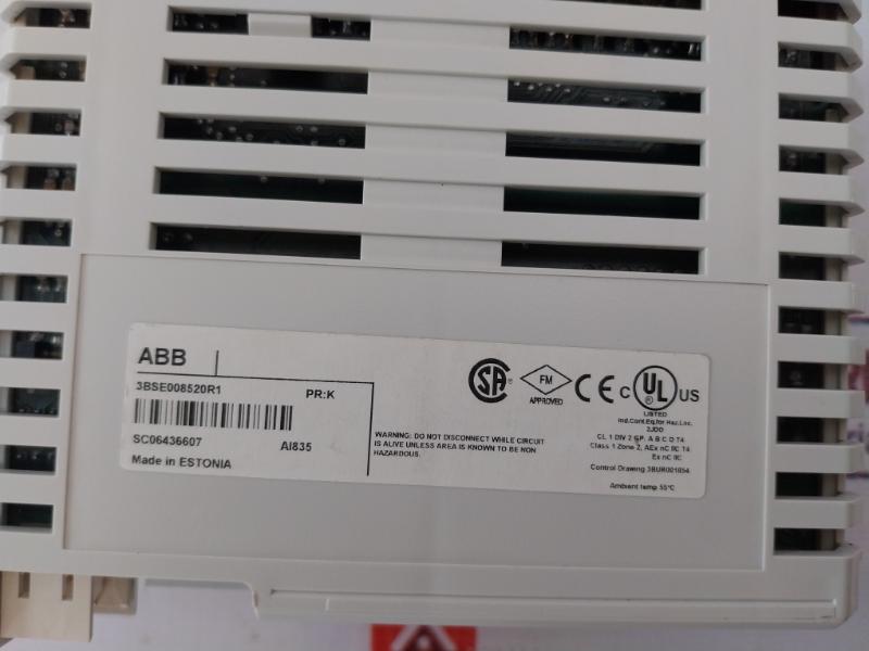 ABB AI835 3BSE008520R1 Analog Input Module W/ 3BSE013230R1 Base Termination Unit