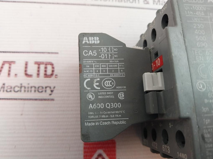 Abb Al26/ Ca5-01 Auxiliary Contact Block With Contactor