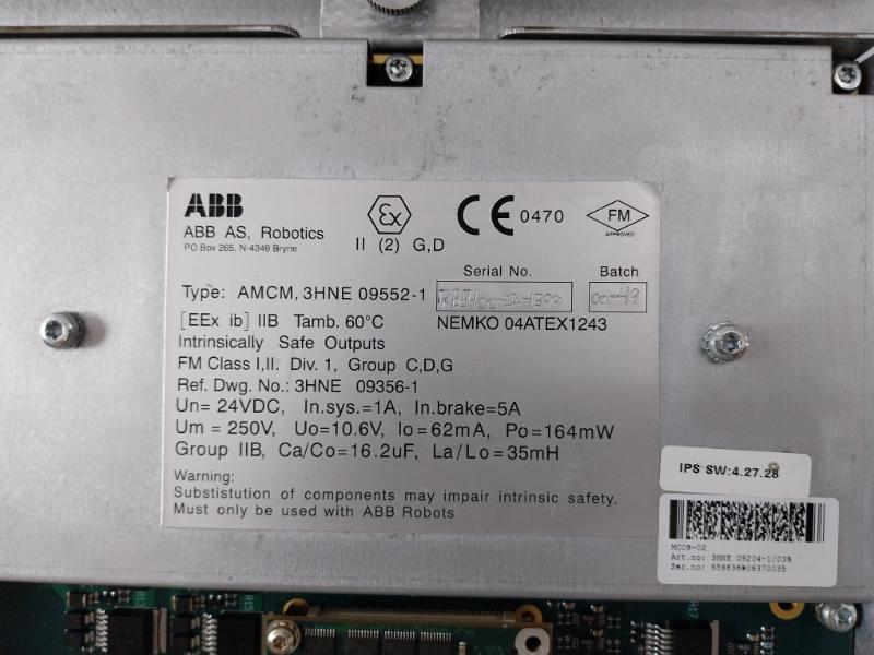 Abb Amcm,3Hne 09552-1 Motherboard Aluminum Rack Assembly 3Hna001572-001 24Vdc