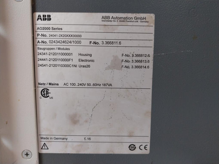 Abb Ao2020 Gas Analyzer