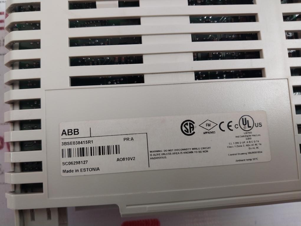 Abb Ao810V2 3Bse038415R1 Analog Output Module With Mtu Tu810V1 3Bse013230R1