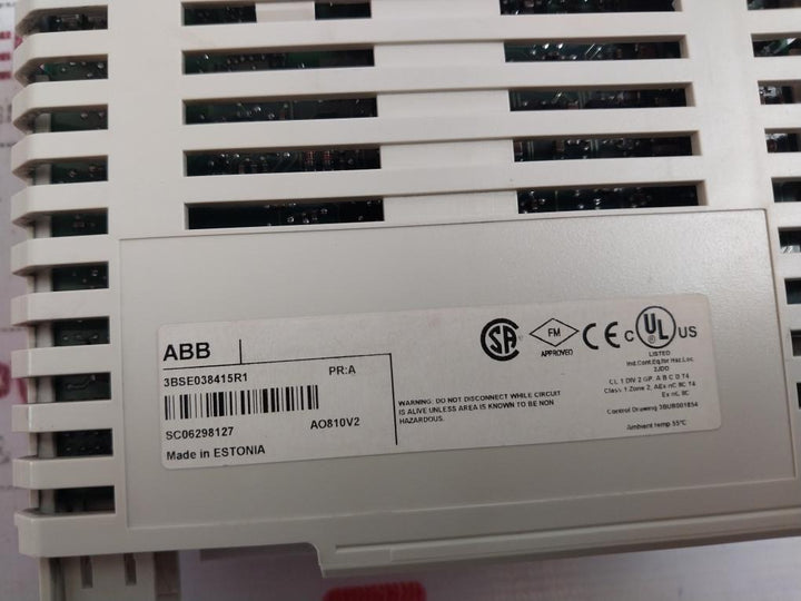 Abb Ao810V2 3Bse038415R1 Analog Output Module With Mtu Tu810V1 3Bse013230R1