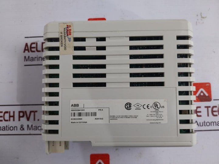Abb Ao810V2 Analog Output Module W/ Tu830V1 Extended Terminal Block, 0-20Ma