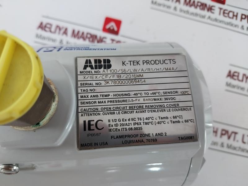 Abb At100/S6/Lw/A/R1/H1/M4A Magnetostrictive Level Transmitter X/Iex/Cf/F1B/2016