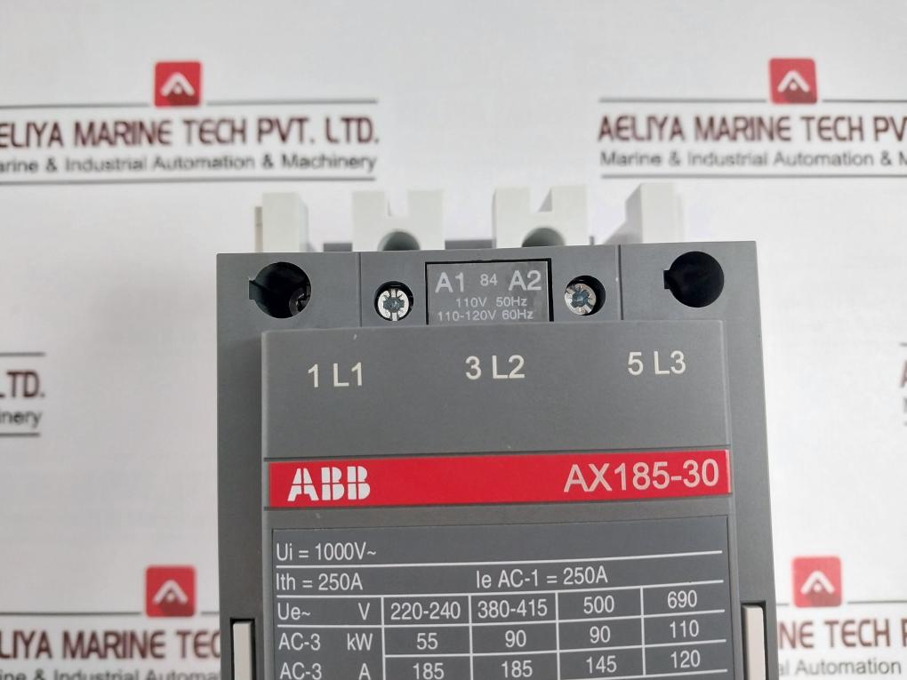 Abb Ax185-30 Contactor 110-120V 60Hz 1000V 250A 1Sfl491074R8411