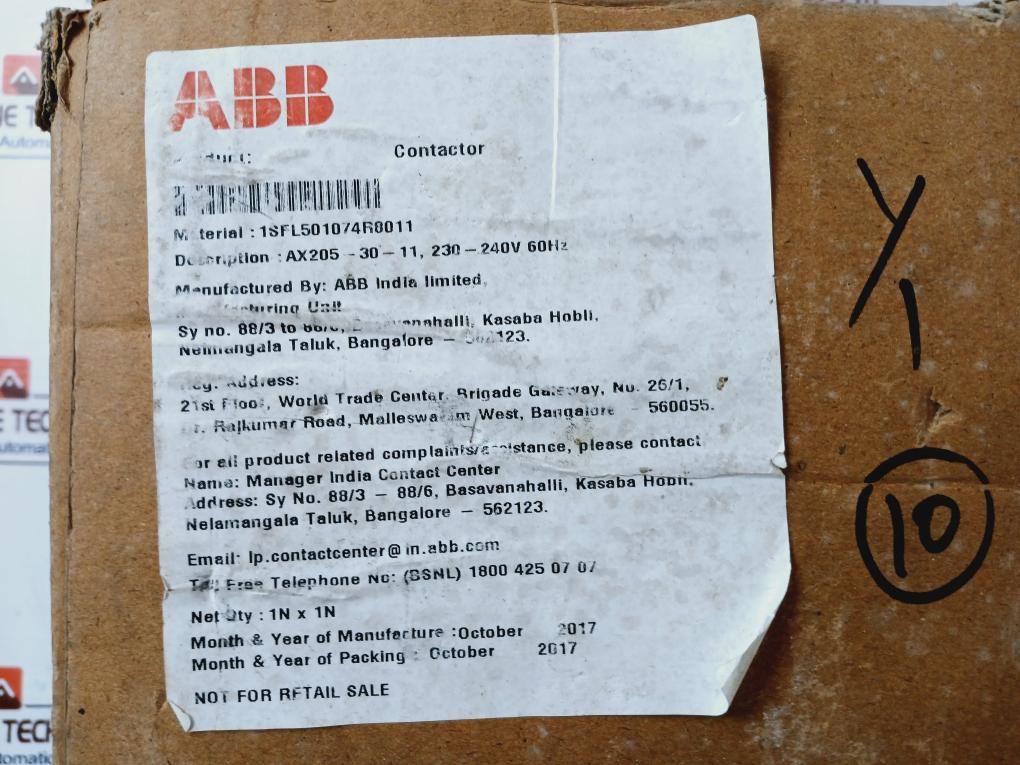 ABB AX205-30-11/ CAL18X-11 Auxiliary Contact Block with Contactor