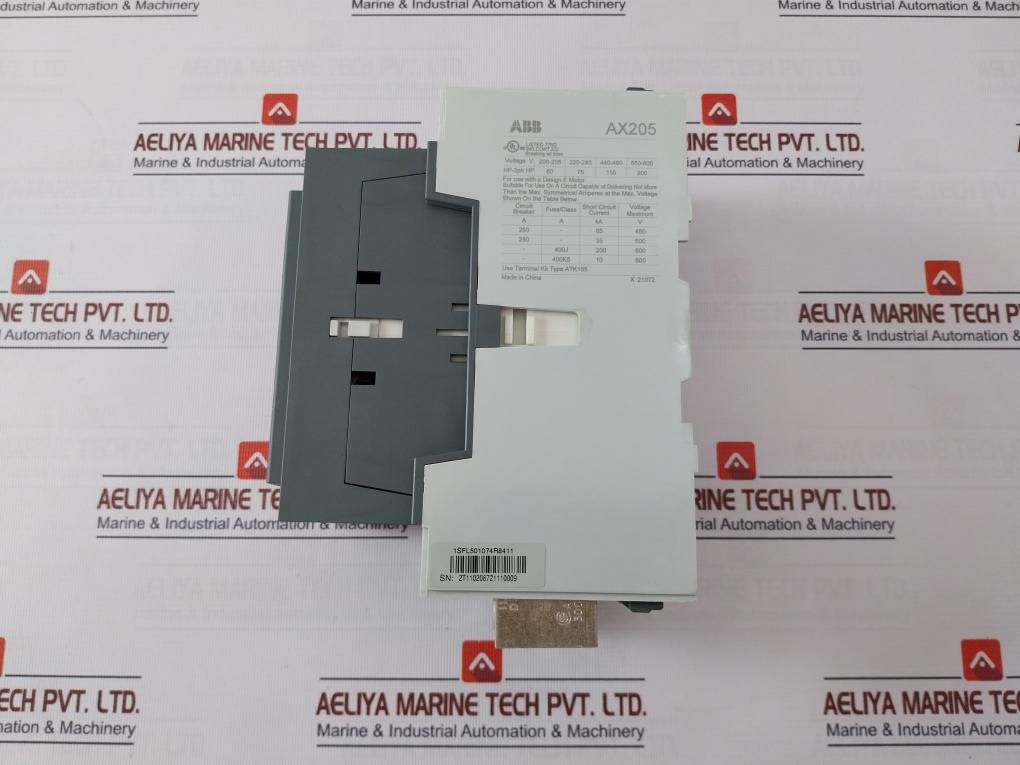 Abb Ax205-30 Contactor 1000V- 275A Iec 60947-4-1 Su02082-14006 110-120V 60Hz