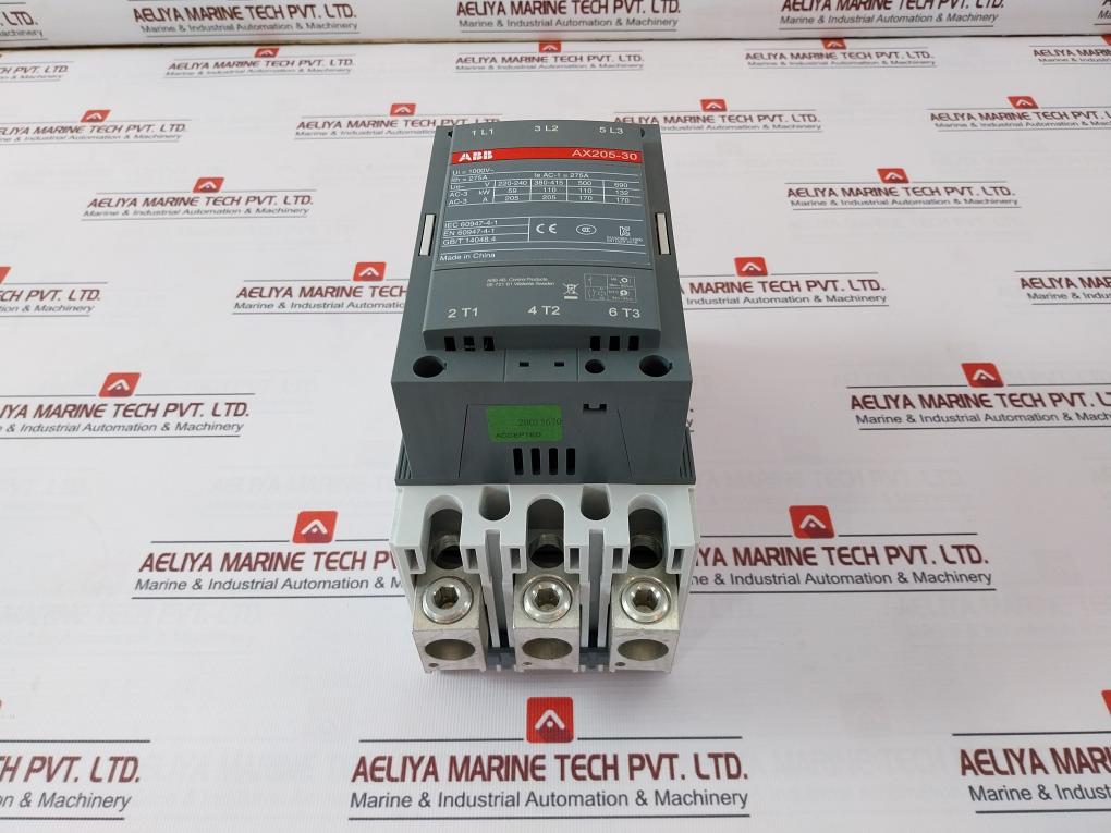 Abb Ax205-30 Contactor 1000V- 275A Iec 60947-4-1 Su02082-14006 110-120V 60Hz
