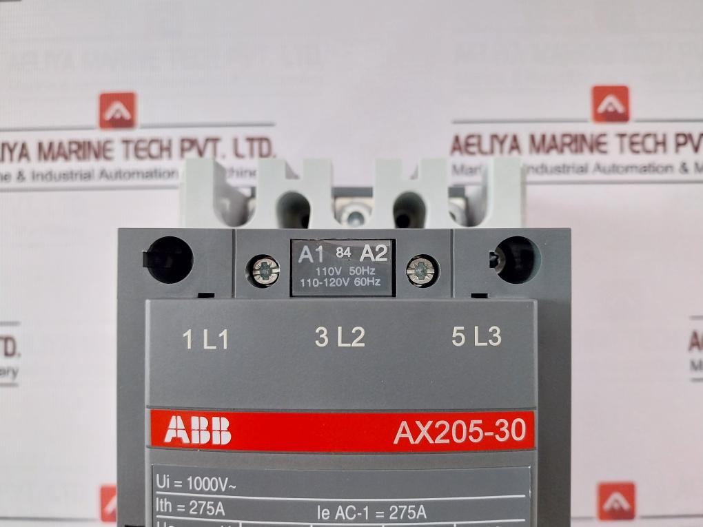 Abb Ax205-30 Contactor 1000V- 275A Iec 60947-4-1 Su02082-14006 110-120V 60Hz