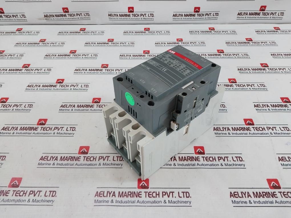 Abb Ax205-30 Contactor With Cal 18X-11 Auxiliary Contact Block