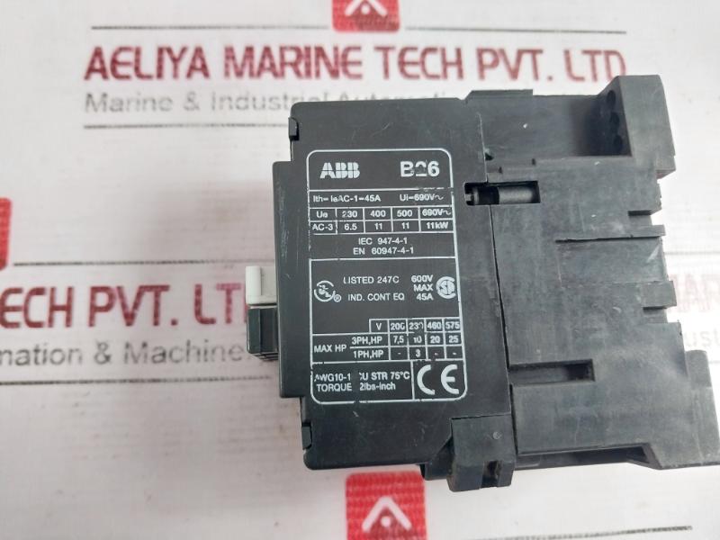 Abb B26 Contactor Iec 947-4-1 230-255V 60Hz 600V Max