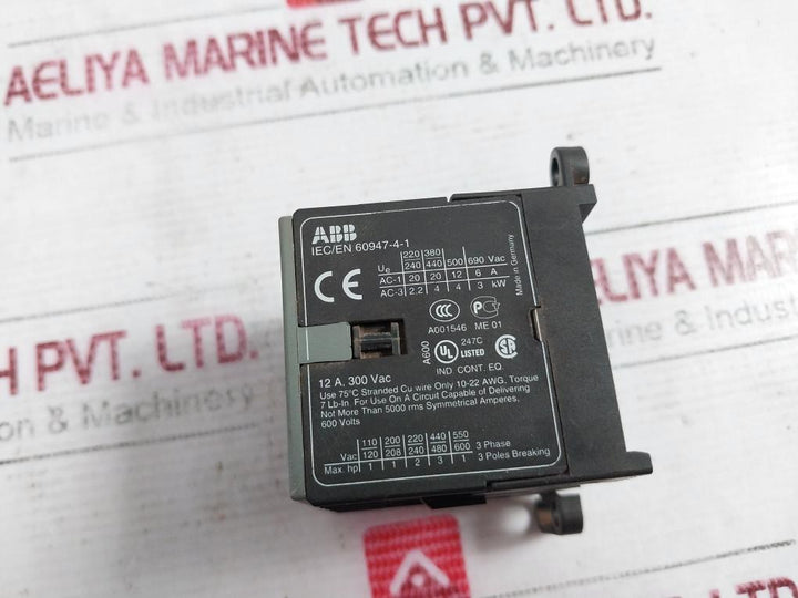 Abb B6-30-10 Mini Contactor Iec/En 60947-4-1 A001546 12A 300Vac 220-240V 40-450H