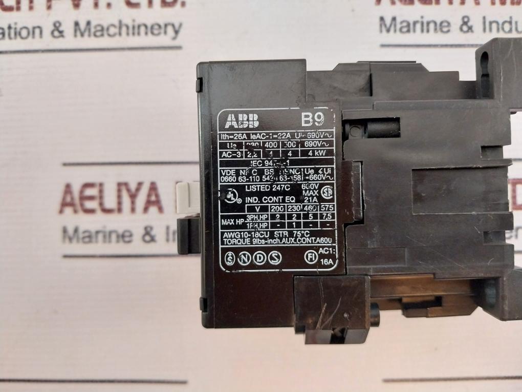 Abb B9-30-10 Contactor 26A 690Vac