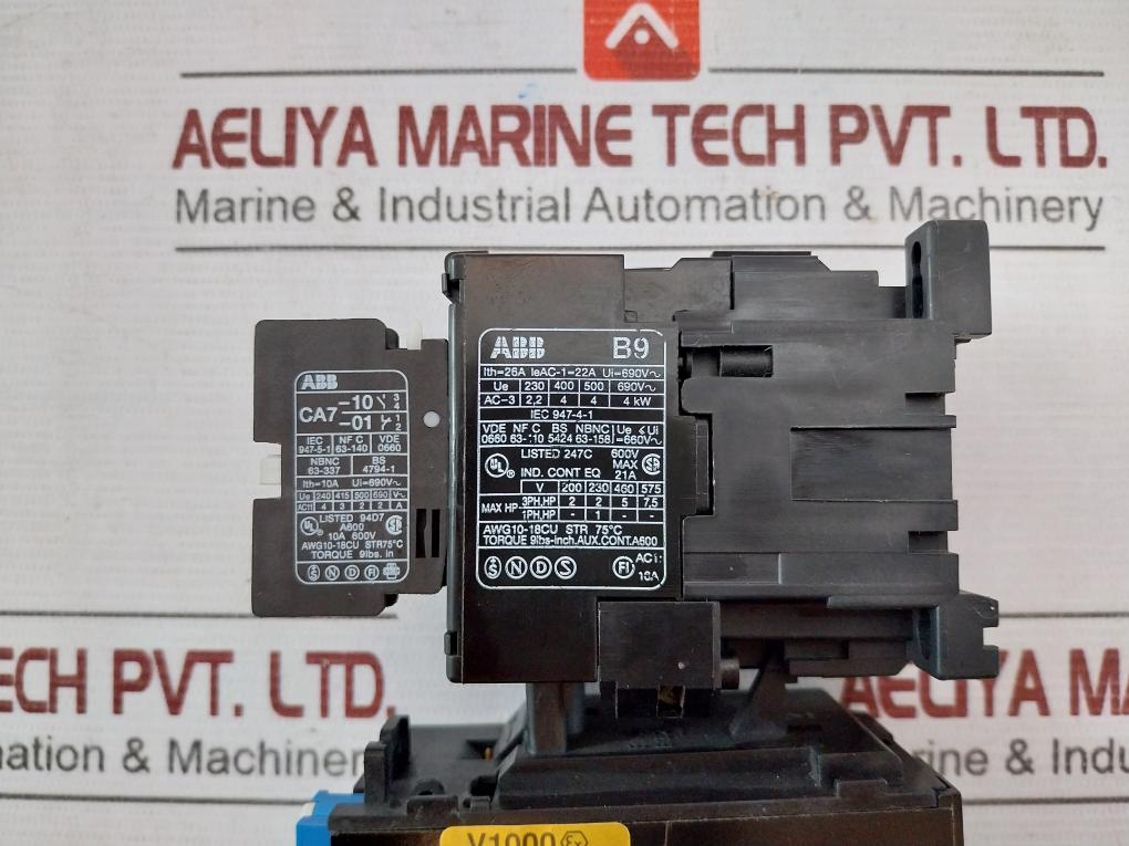 Abb B9-30-10 Contactor Motor 220-230V 50Hz 600V Max 21A