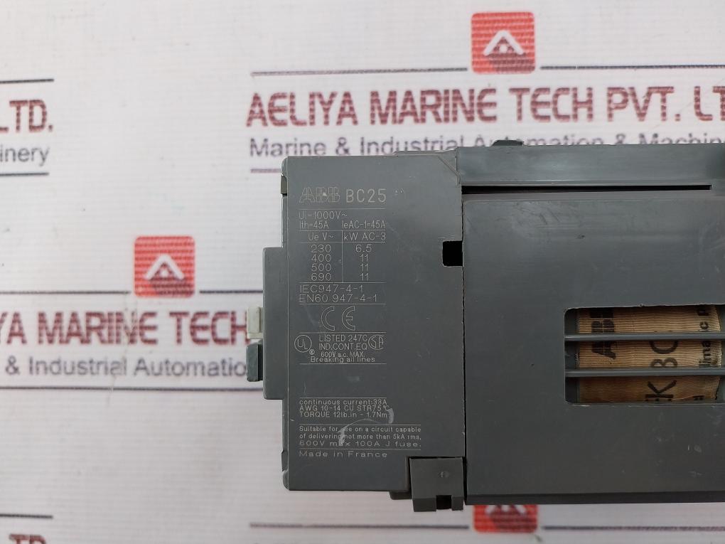 Abb Bc25 Contactor 45A 1000V