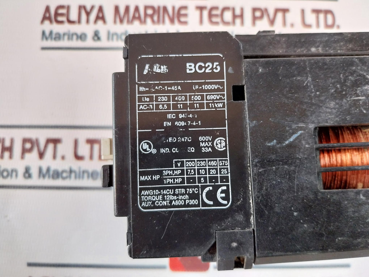 Abb Bc25 Contactor 45A 1000Vac