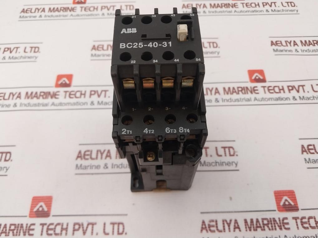 Abb Bc25 Contactor W/ Contact Block Bc25-40-31