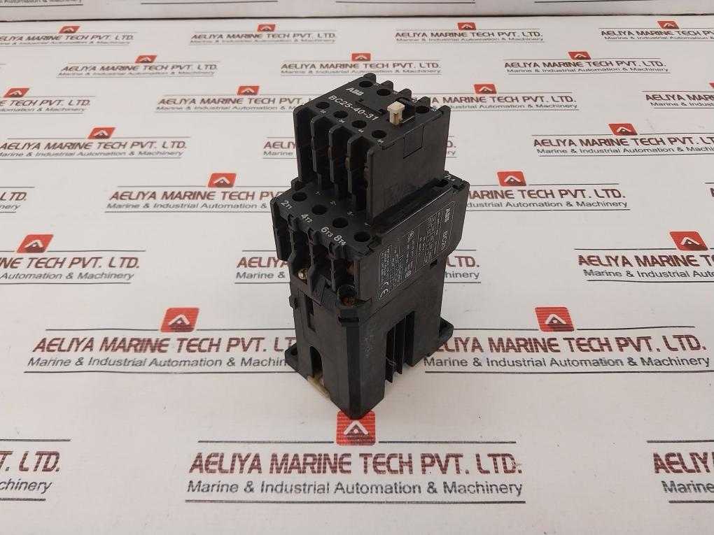 Abb Bc25 Contactor W/ Contact Block Bc25-40-31