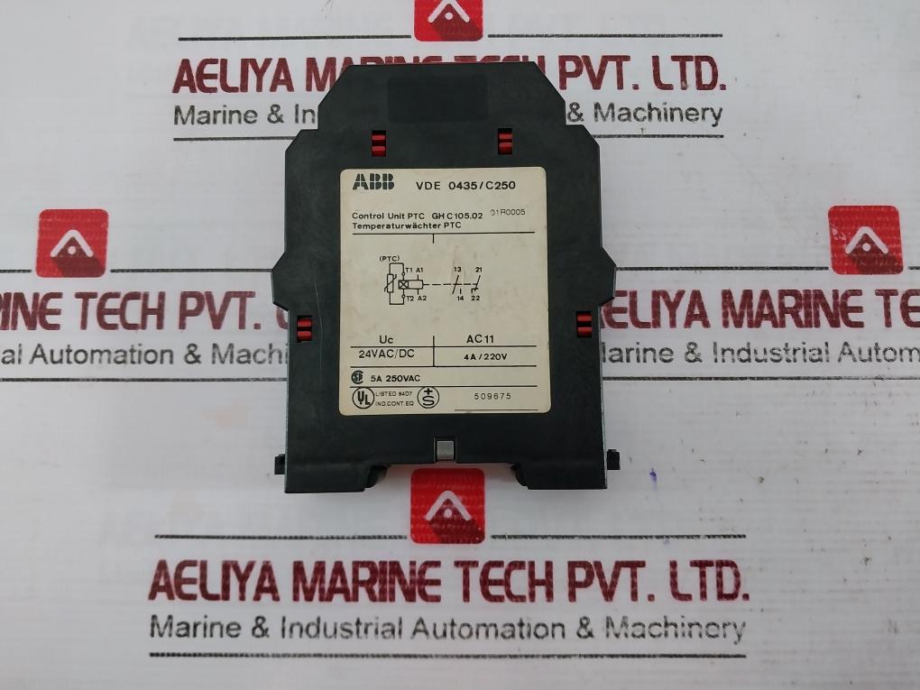 Abb C105.02 Control Unit Ptc Gh C 105.02 01R0005 24Vac/Dc 4A/220V 5A 250Vac