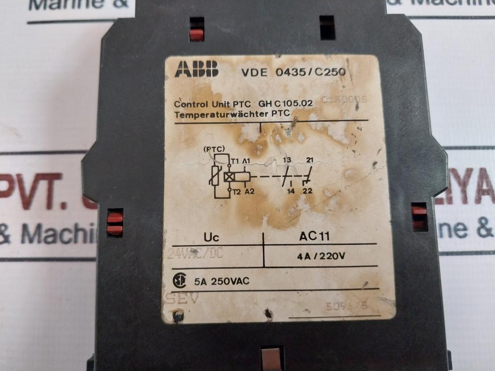 Abb C105.02 Temperature Control Relay 5A 250Vac