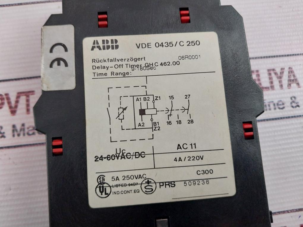 Abb C462 Delay-off Timer 9-180 Sec