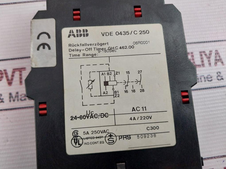 Abb C462 Delay-off Timer 9-180 Sec