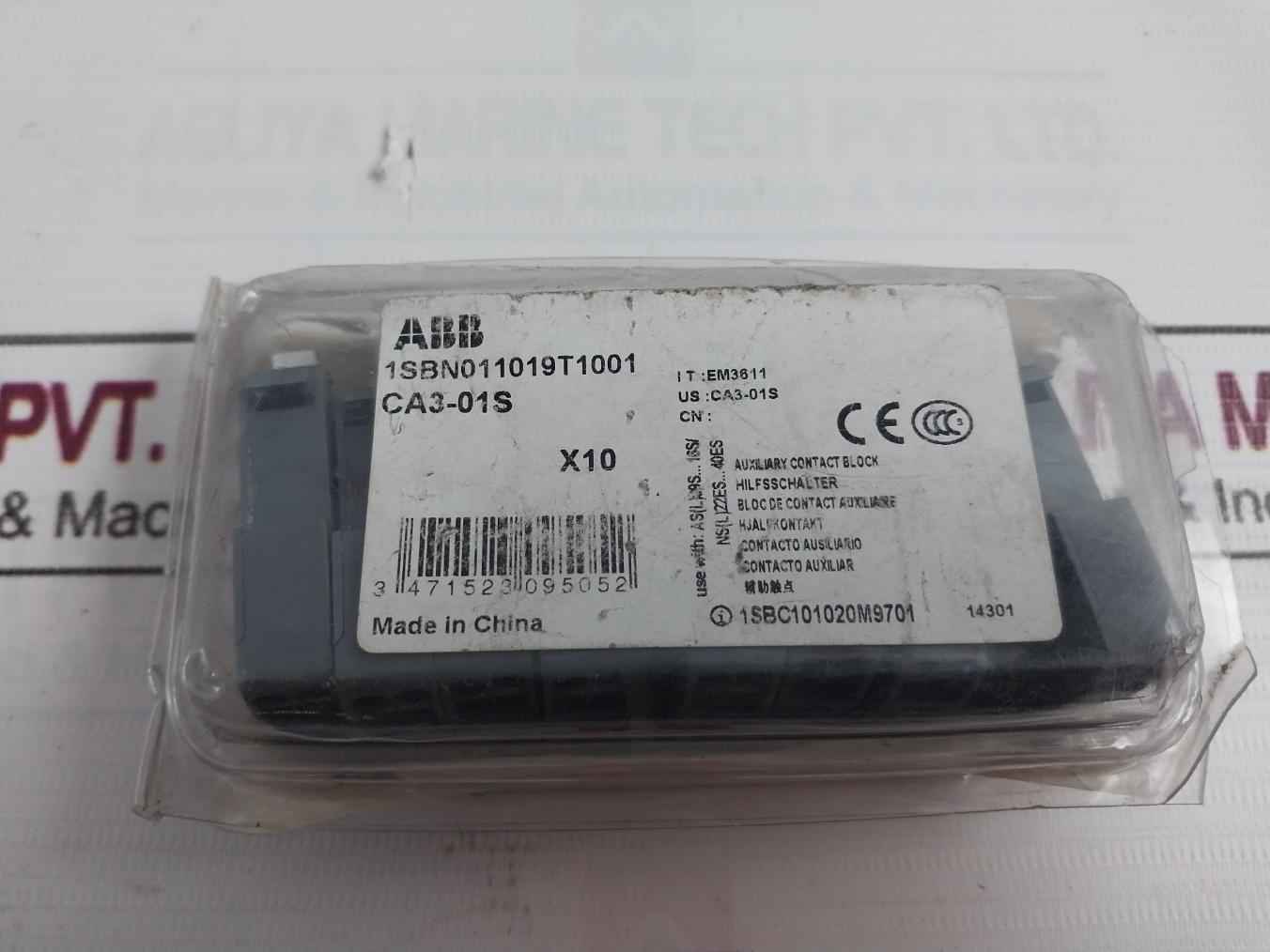 Abb Ca3-01S Auxiliary Contact Block 690V 10A 1Sbc101020M9701