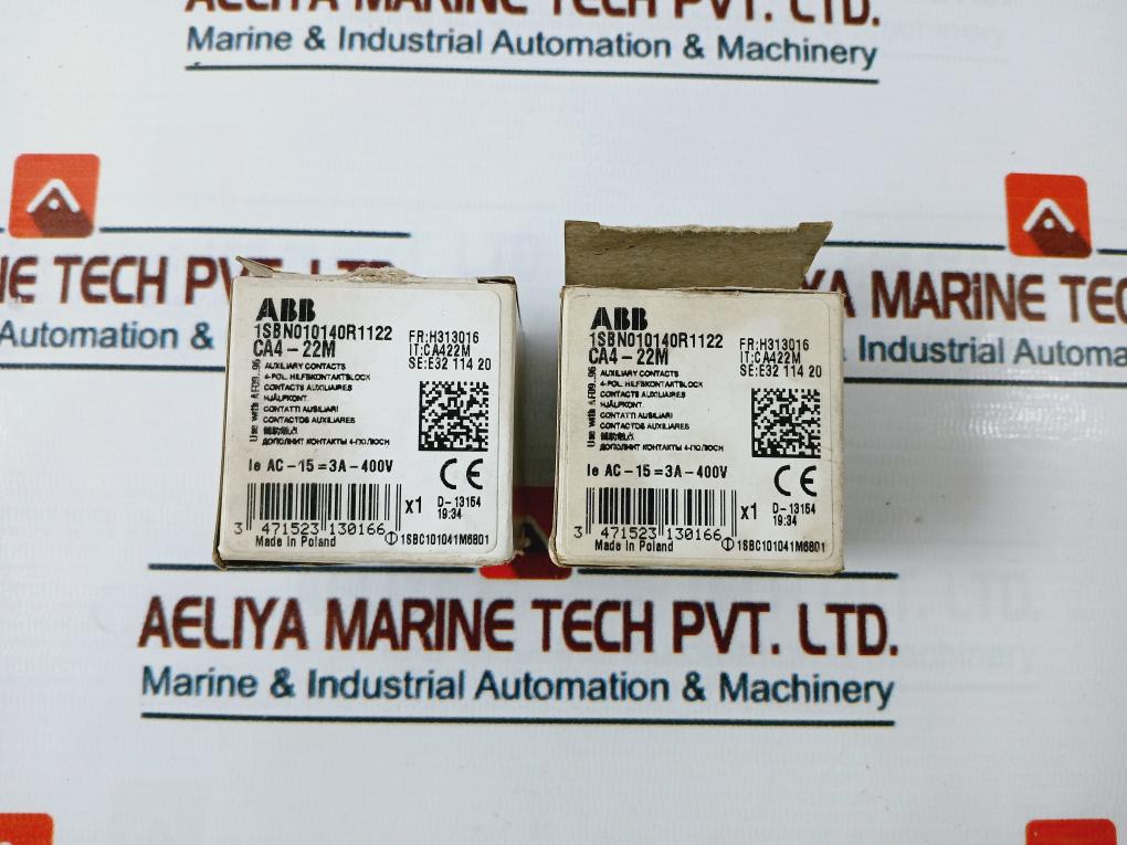 Abb Ca4-22M Auxiliary Contact Block 1Sbn010140R1122