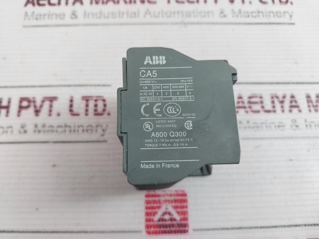 Abb Ca5-22E Auxiliary Contact Block 690V – Aeliya Marine Tech