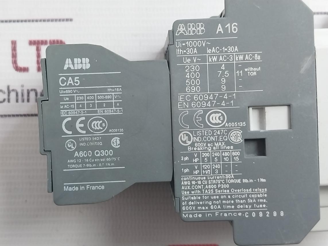 Abb Ca5-22M Auxiliary Contact Block 600 Vac Max 690V 30A