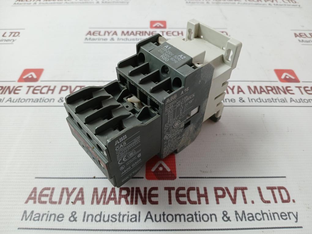 Abb Ca5-40E Auxiliary Contact Block 220-230V 50Hz 30A 16A Awg 10-18 Cu Str 75?C