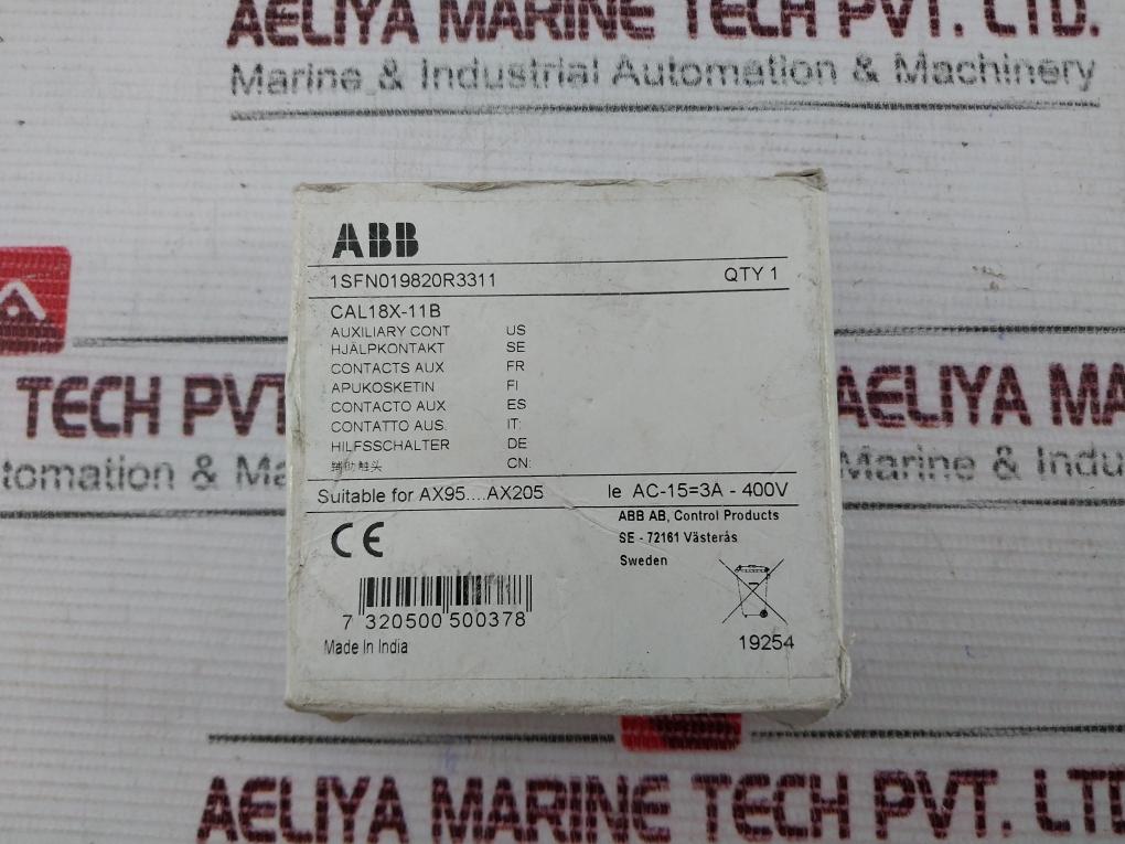 Abb Cal 18X-11B Auxiliary Contacts 16A 690V Ac 1Sfn019820R3311